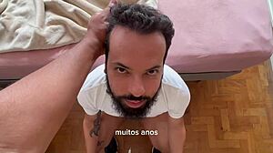 Bearded Mommy Sucking 5, 6, and 7 Inch Cocks