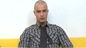 sophisticated gay stud sucks cock then gets bareback anal pounding in competition