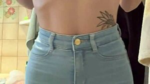 i feel so naughty pissing in my tight jeans, getting them all wet