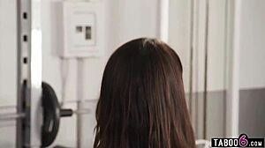 Is your new fitness trainer, hot milf Katrina Colt, ready to sweat with young guys at the gym?