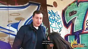 PublicSexDate - Nerdy Slut Lullu Gun Bangs Interracial Outdoors Threesome