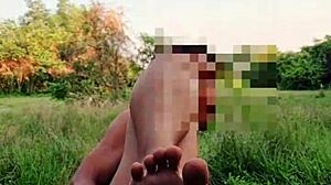 feeling the passion in myanmar forest, naked gay anal fucking with bottle play.
