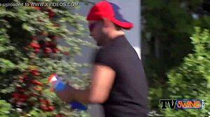 american couples hose each other down during steamy pre party foreplay, what a wild casting group