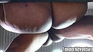 Real Nigerian Amateur Couple: Curvy Ebony Housewife Spooning with Big Cock