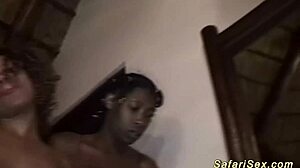 Wild african amateurs engage in extreme banging, deepthroat, and bukkake orgy with big cocks.