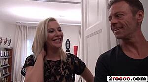 Interracial Threesome: Girls Kiss and Suck Monster Cocks Before Pussy Fucking!