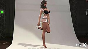 i admire this beautiful model posing in fashion