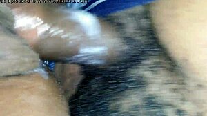 Wife receives a creampie in her creamy pussy during intense hardcore action with bareback sex