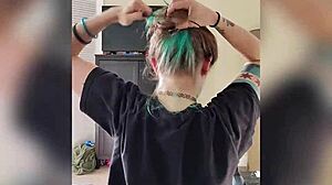 Blonde Riding Stepbro Dildo