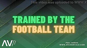 football team engages in muscle worship group activity m4m gay audio story