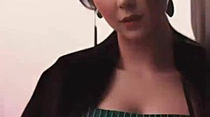 skinny crossdresser gets fingered hard in the lake!