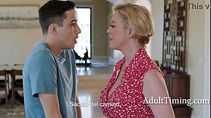 Busty Blonde Milf Roleplays with Stepson for Ultimate Cock Validation