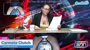 Did Carmela Clutch just cum live on air with a machine?