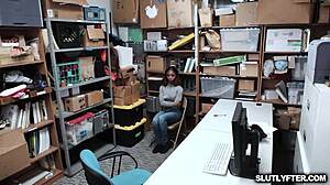 sarah banks deepthroats horny lp officer at work