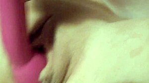 Wife cums hard with vibrator toy!