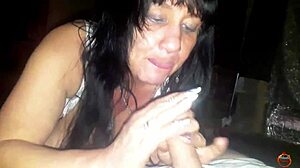 horny woman klaudiaamergirl performs oral in stockings