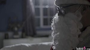 Santa's Fucking This Petite Teen Beauty with Small Tits at His Boss's Home