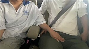 Japanese Amateur Couple Thrilled by Public Car Action