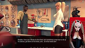 Jessica Oneil reports hard news in sexy lingerie and stockings with big tits