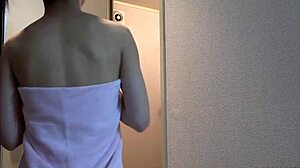 Beautiful japanese girl boldly takes shower on hidden cam.