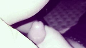 Chubby woman in casual setting performs oral on man