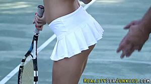 Watch this real pornstar get her ass fucked hard in a threesome!