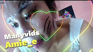 she's a slut destroying his face with spit in deepthroat