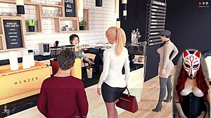 Jessica Oneil reports hard news in sexy lingerie and stockings with big tits