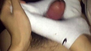 Wow, Stunning Colleague in White Stockings Gives Footjob! Can You Handle the Final Shot on Her Feet?