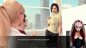 Jessica Oneil reports hard news in sexy lingerie and stockings with big tits