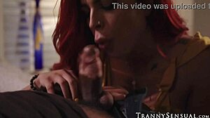 Kinky Redhead Tranny Rubi Maxim Rides BBC in Hardcore Bareback