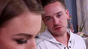 Step bro kyle feeds alex blake his cock with blonde teen pussy