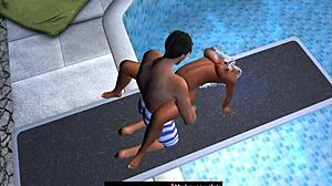 Captured At The Public Pool's Diving Board