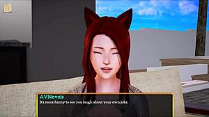 redhead teen with big ass and small tits in intense family scene