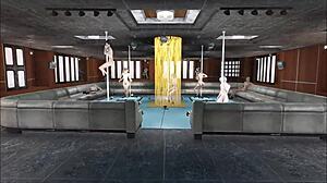 Fallout 4 multi pole dance with sexy anime twists