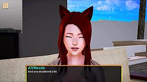 redhead teen with big ass and small tits in intense family scene