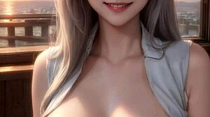 Ai generated model girl big-tits ai art 20