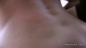 Bf surprises gf with a wild present, slamming her tight asshole with big cock, damn!