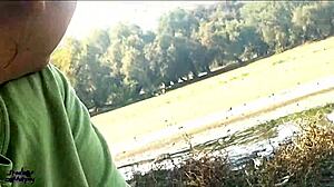 hey, that blowjob at the lake in public was so hot with latina cum