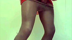 Watch this cum compilation of big shemale cock exploding in pantyhose!