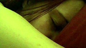 Hot brunette fucks hardcore showing natural tits!