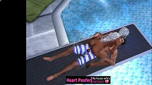 Captured At The Public Pool's Diving Board