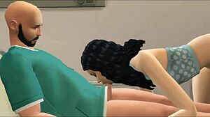 I give my wife a masked blowjob after shower.