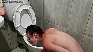 i'm a human toilet slut pissin on my face in the toilet humiliatin myself