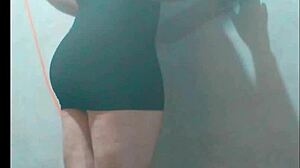 Beautiful latina escort shemale shows off her stunning body