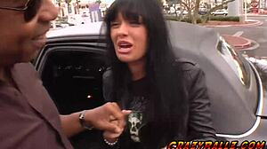 Sadie west gives big cock blowjob