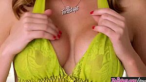 Brett rossi intensely masturbates her natural tits to orgasm