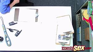 From behind these shoplifter babes get fucked!