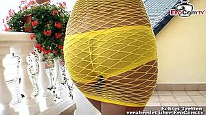 Horny Brunette Milf Enjoys Anal Threesome With Two Men