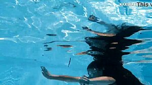 i watch lana swim nude in the pool